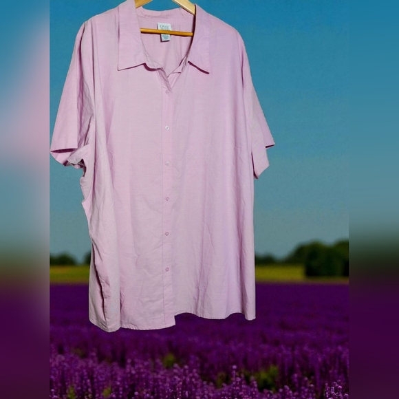Only Necessities 6X Light Pink Casual Button Down Shirt - Picture 1 of 5